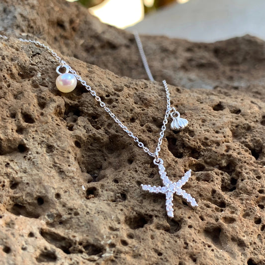 Seascape Charm Necklace Sterling Silver