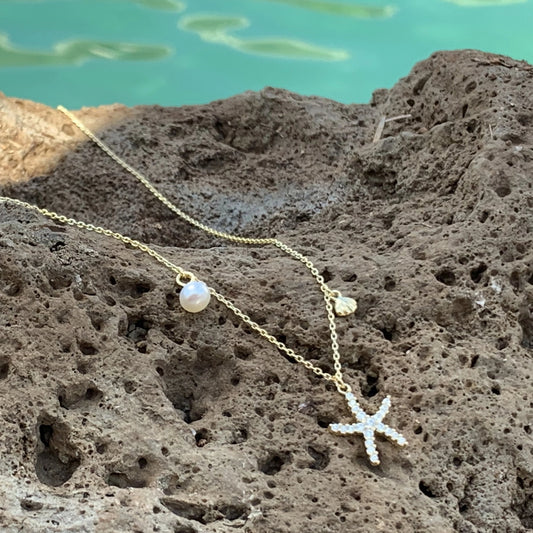 Seascape Charm Necklace Sterling Silver