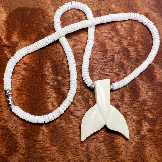 Buffalo Bone Puka Shell Necklace
