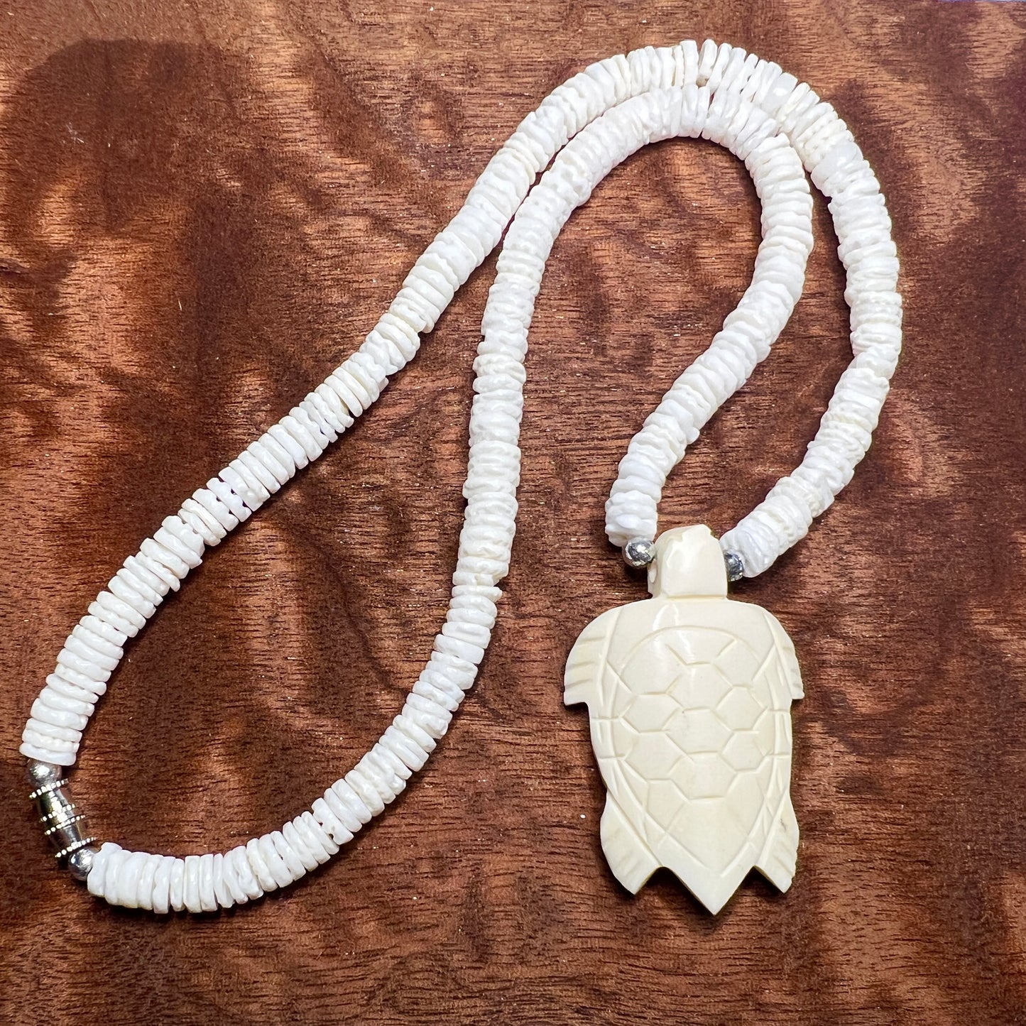 Buffalo Bone Puka Shell Necklace