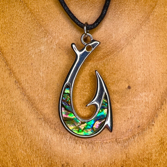 Set of 2 Mother of Pearl Stainless Steel Fish Hooks