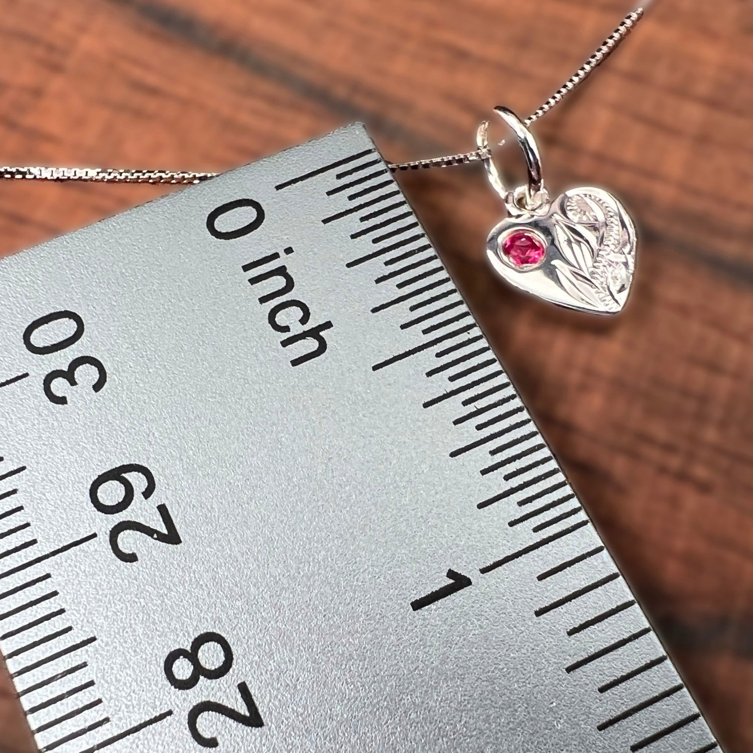 Hawaiian Scroll CZ Birthstone Hearts