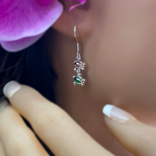 Swimming Honu Dangle Earrings