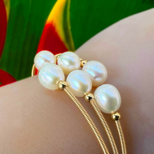 'Eono Pearl Wrap Bracelet