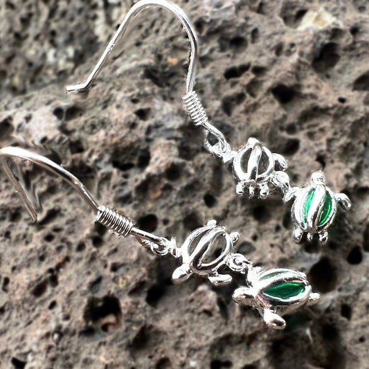 Swimming Honu Dangle Earrings