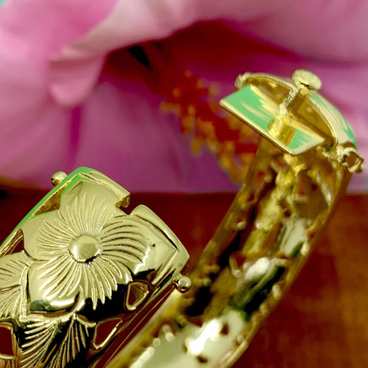 Flowers of Hawaii Cutout Bracelet