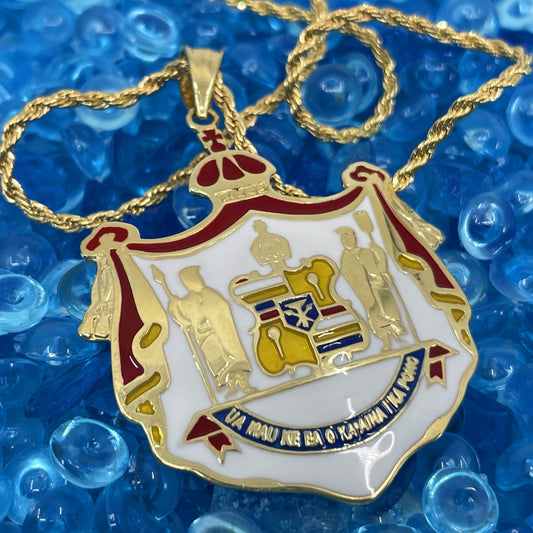 35MM Enameled Coat of Arms in 14K Gold Plated