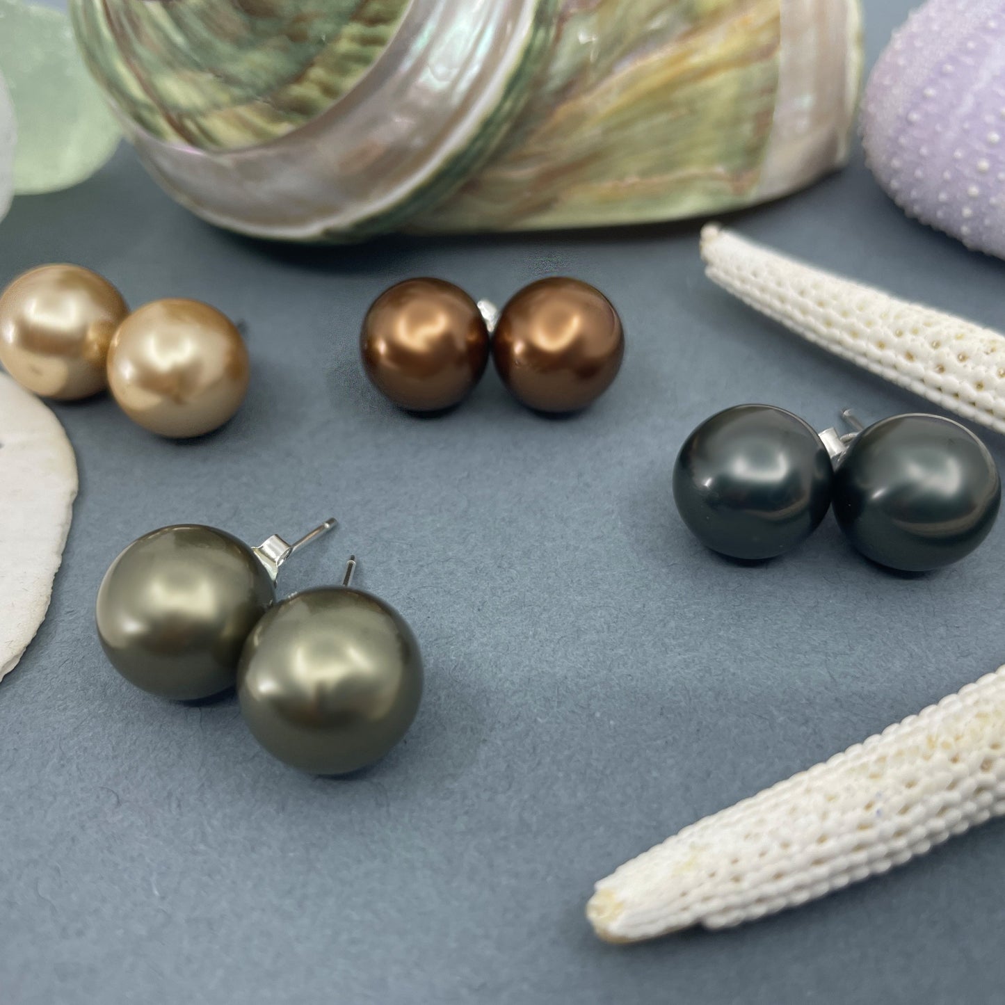 Momi Shell Pearls in Assorted Colors
