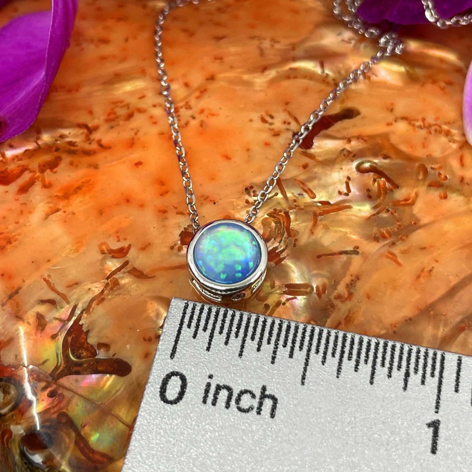 Pōʻai Opalite Floating Pendant Measurement