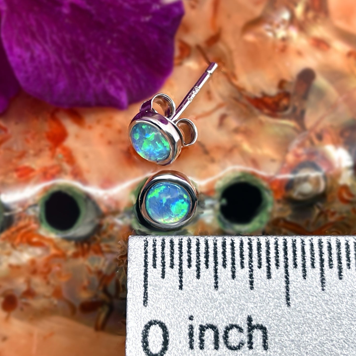 Pōʻai Opalite Floating Earrings Measurement