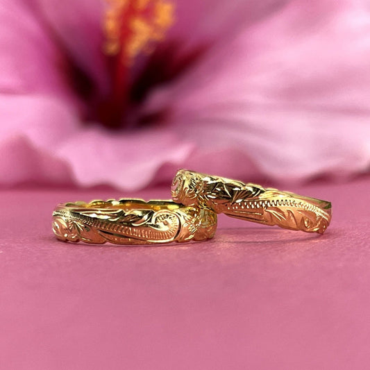 14K Gold Plated Hawaiian Scroll Ring