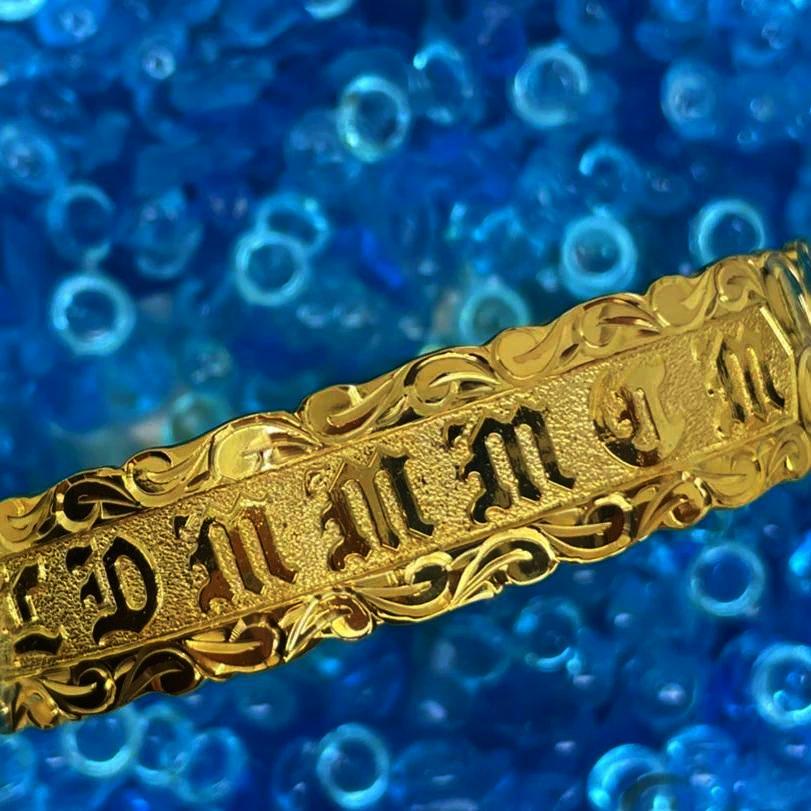 Men & Women's Solid 18K Gold Filled Alphabet Letter "