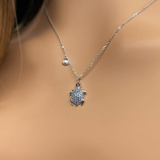 Blu Honu Cubic Zirconia Pendant