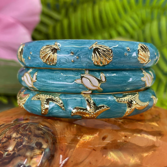 Seascape Bangles in Blue