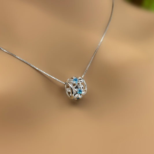 Plumeria Puka Barrel Pendant