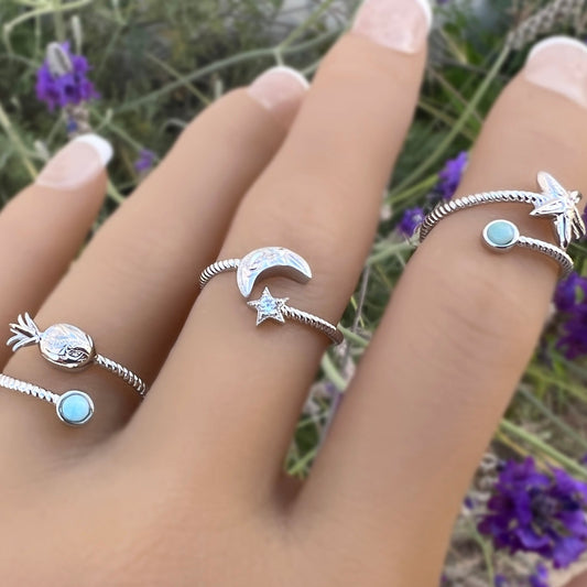 Hawaiian Scroll Adjustable Rings