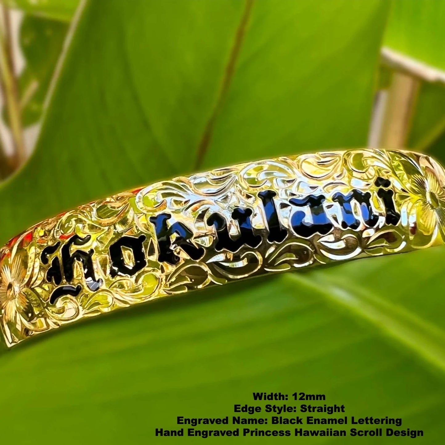 Custom Hawaiian Heirloom Scroll Bracelet