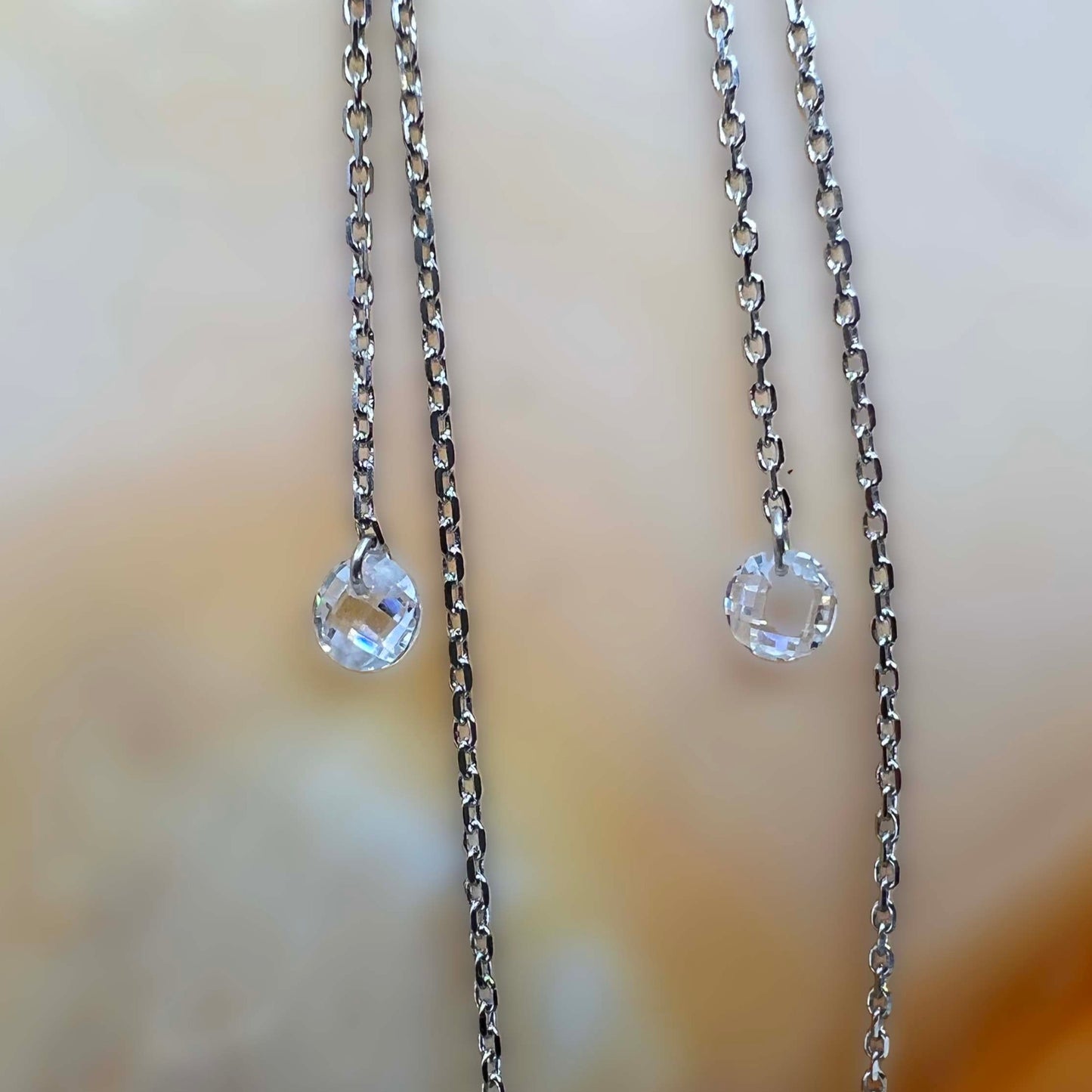 Kulu Freshwater Pearl & Crystal 3" Dangle Earrings