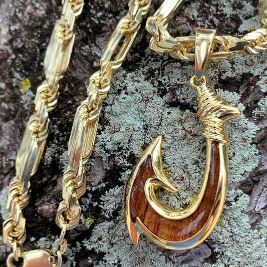 Milano Chain with Koa Fish Hook