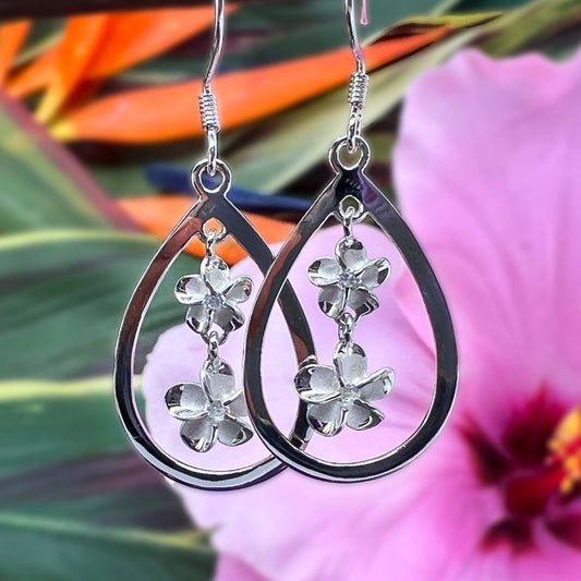 Awa Plumeria CZ Dangle Earring