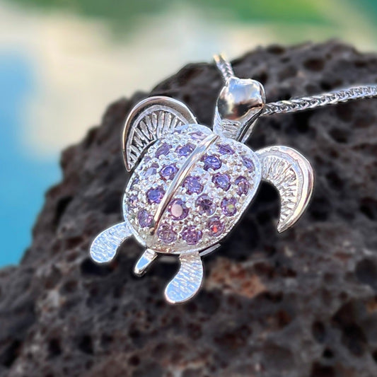 Honu Pave Cubic Zirconia Pendant