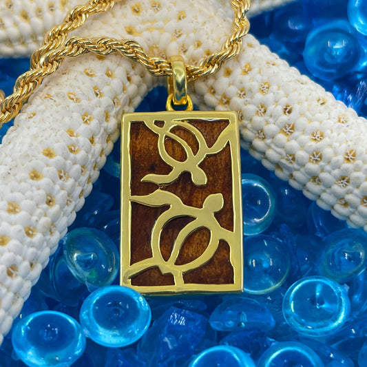 Petroglyph Honu Bar Pendant